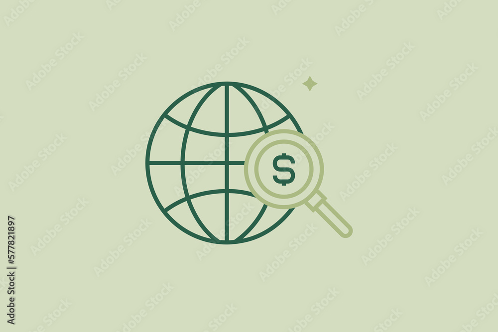 Minimalistic search money vector illustration in flat style design. Geometric world money icon for website, mobile app, ui ux design, web design, business, marketing, web development concept
Minimalistic search money vector illustration in flat style design. Geometric world money icon for website, mobile app, ui ux design, web design, business, marketing, web development concept