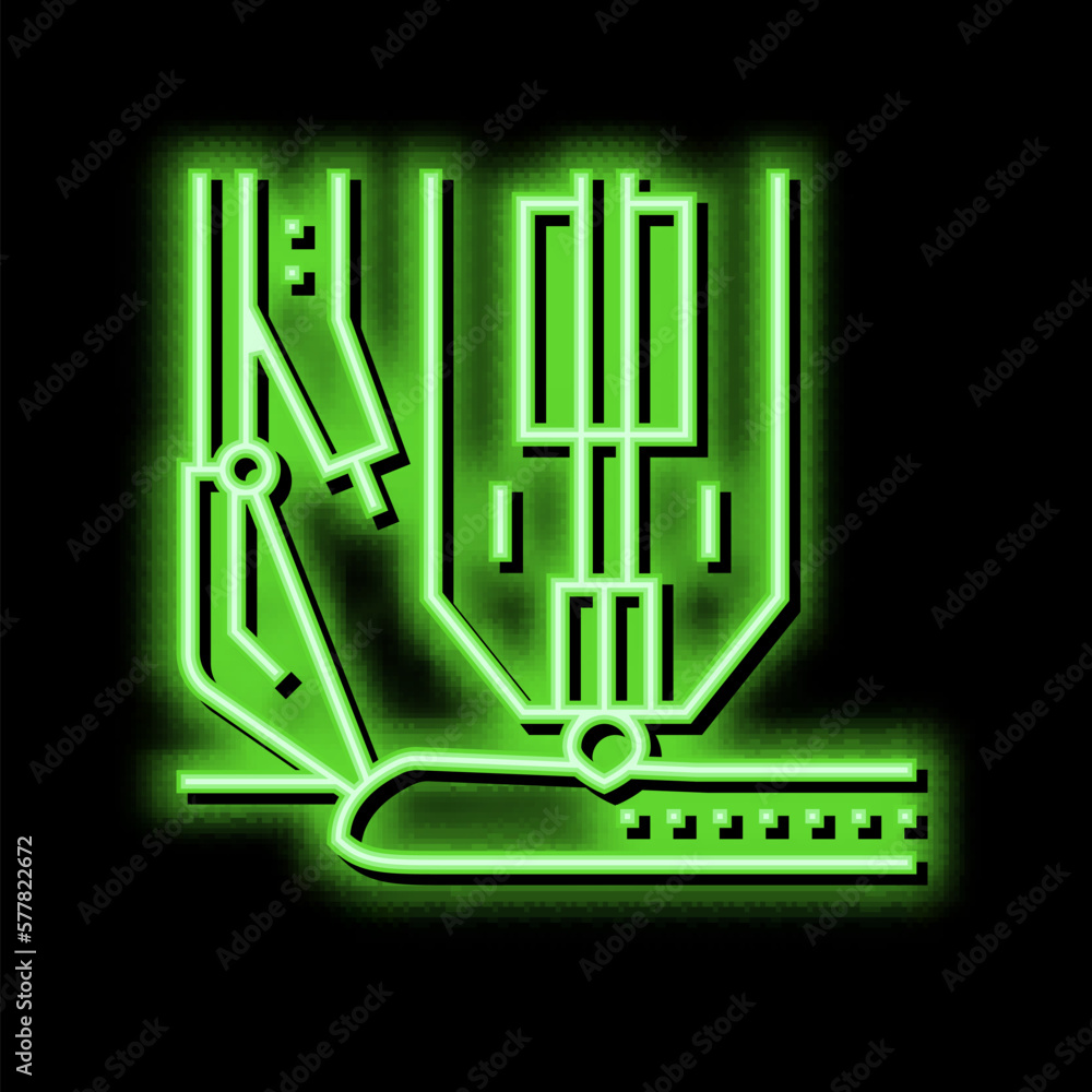 hyperbaric welding neon glow icon illustration Stock Vector | Adobe Stock