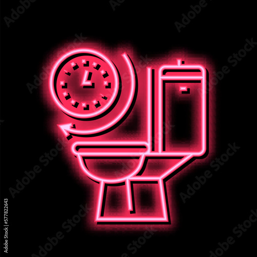 frequent urination neon glow icon illustration
