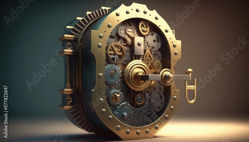 Keyhole and Gear Mechanism Inside background ld watch mechanism key
