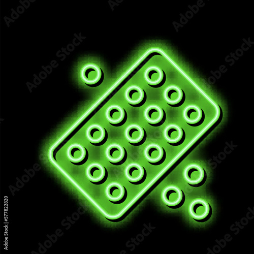 drug homeopathy package neon glow icon illustration