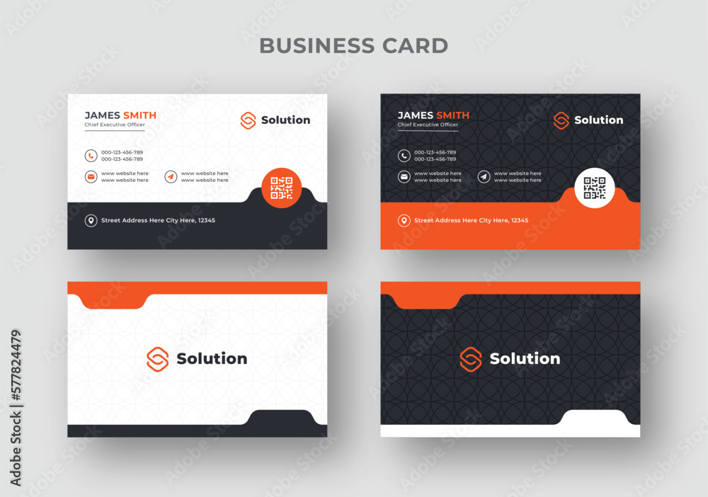 Corporate business card set with abstract background Corporate business card set with abstract background
