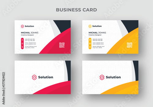 Creative and modern business card template with color variation