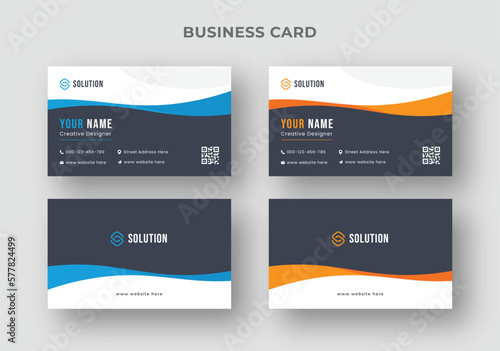 Abstract-style corporate business card template
