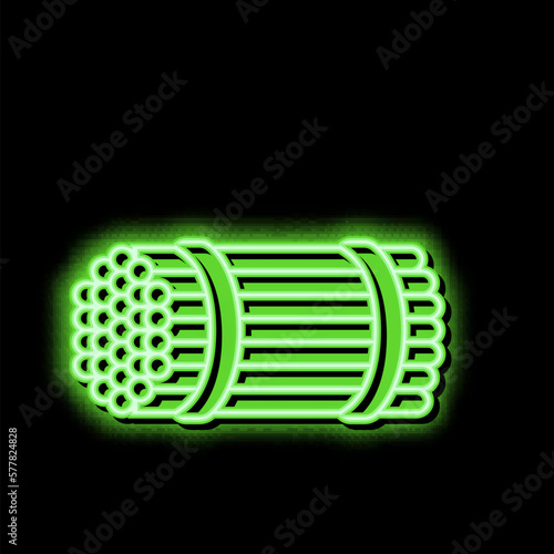 packaging rebar neon glow icon illustration