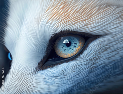 Eyes of the Red European Fox Generative AI photo