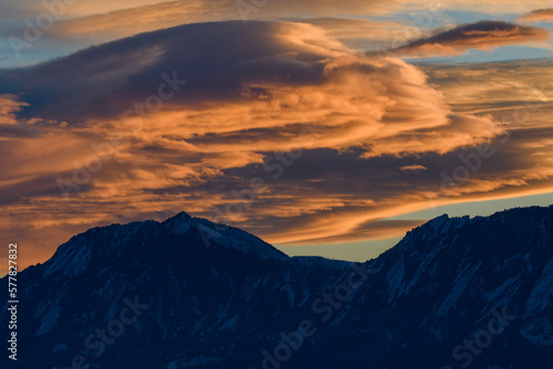 sunset in the mountains