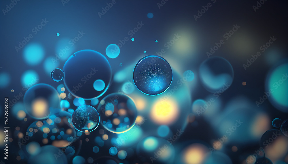Blue bokeh effect luxury background, Generative AI Blue bokeh effect luxury background, Generative AI