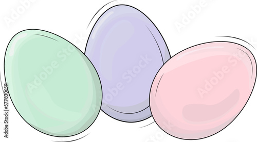 eggs on a white background , .Easter holidays design , vector illustration