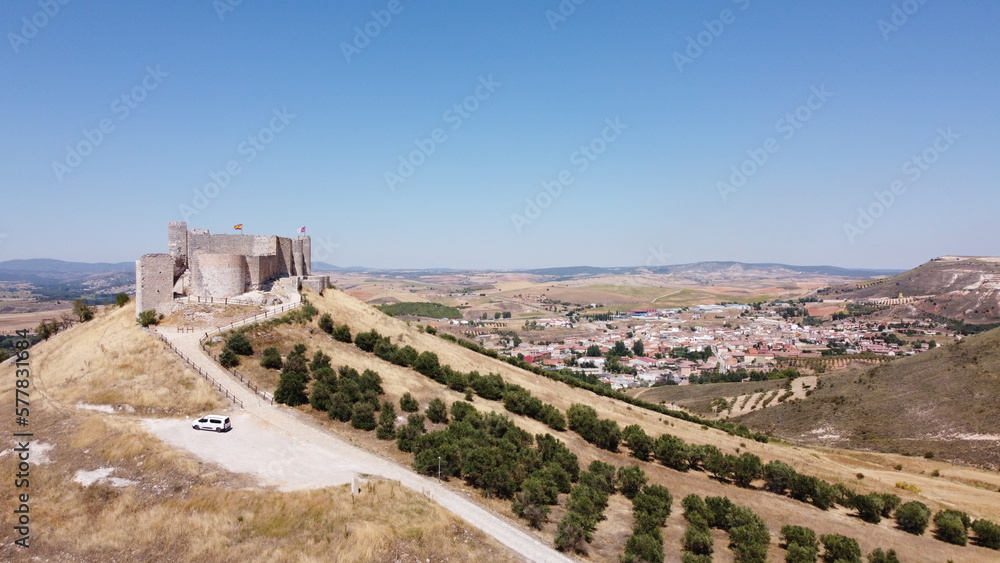 view of the roman forum medieval castle