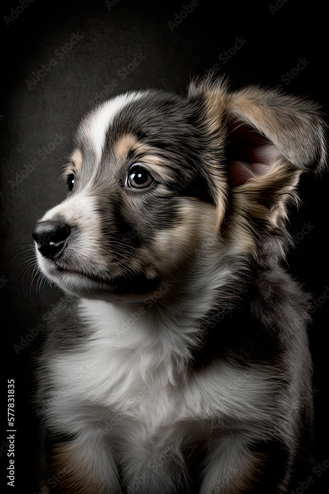 Cute puppy, created with AI generative technology Cute puppy, created with AI generative technology
