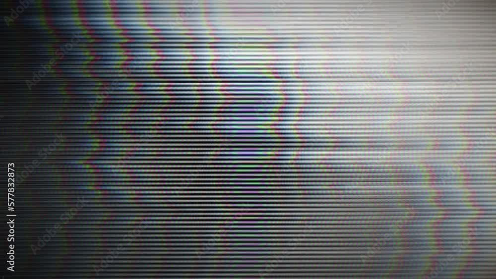 Digital distortion with flickering pixels, dynamic noise and VHS ...