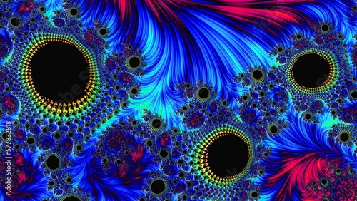 Fractal complex color - Mandelbrot set detail, digital artwork for creative graphic design
