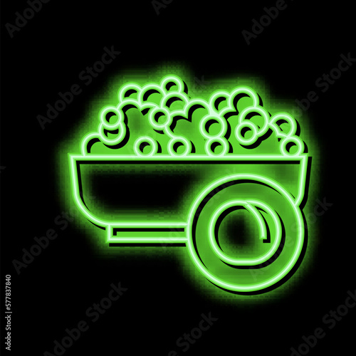 peas groat neon glow icon illustration