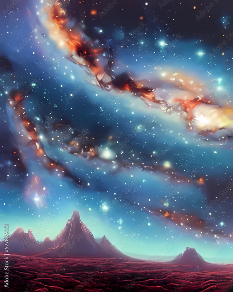 Fototapeta premium Galaxy, Milky Way.