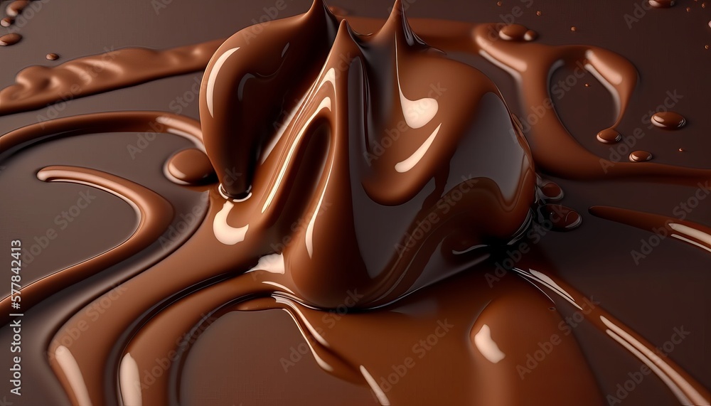 Rich Chocolate Textures. AI Generative. Rich Chocolate Textures. AI Generative.