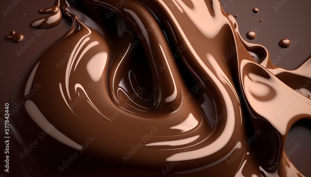 Rich Chocolate Textures. AI Generative. Rich Chocolate Textures. AI Generative.