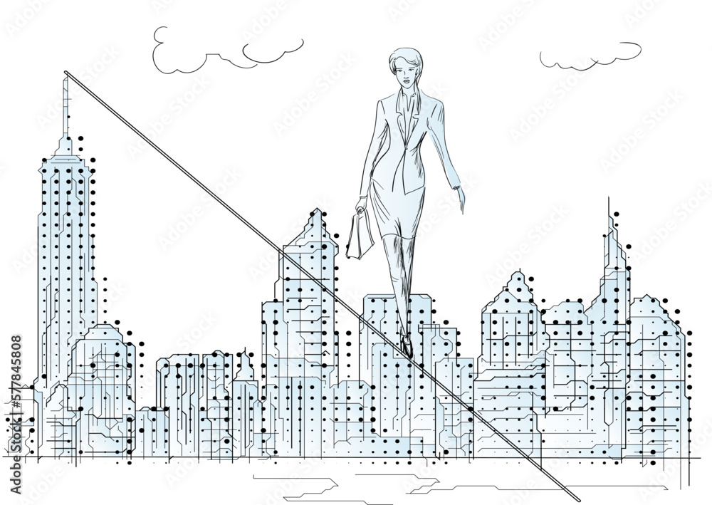 Fototapeta premium business and woman
