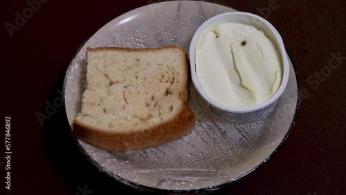 Time-lapse of molding bread and cream cheese