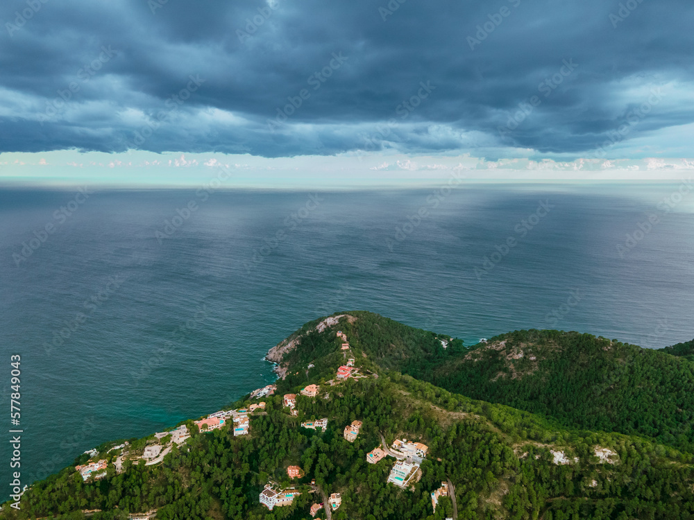 Costa dels Pins Mountain - Mallorca from Drone, Aerial Photo