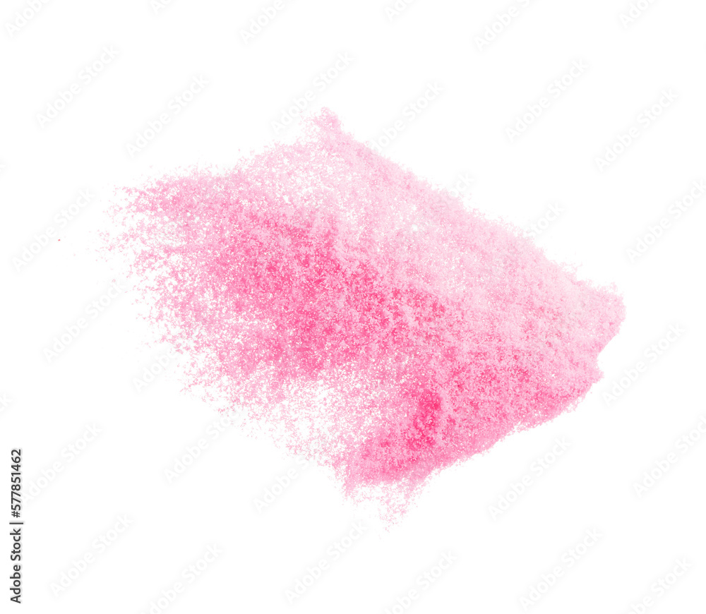 Small size pink Sand flying explosion, sweet sands grain wave explode. Abstract cloud fly. Pink colored sand splash throwing in Air. White background Isolated high speed shutter, throwing freeze stop Small size pink Sand flying explosion, sweet sands grain wave explode. Abstract cloud fly. Pink colored sand splash throwing in Air. White background Isolated high speed shutter, throwing freeze stop