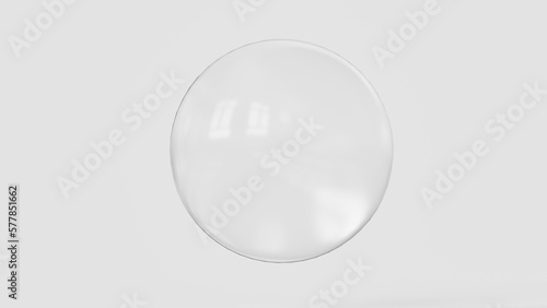 Transparent ball background 3d