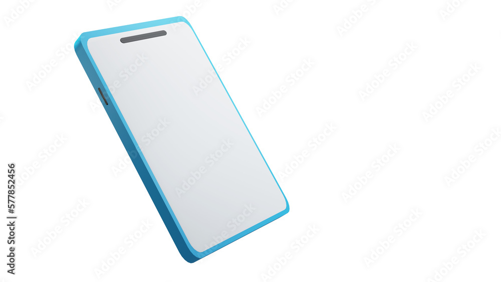 PNG 3d Smartphone with blue ocean chasing and blank white screen PNG 3d Smartphone with blue ocean chasing and blank white screen