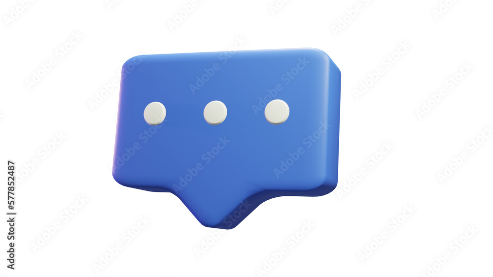 PNG 3D Rendering blue bubble chat with 3 dot PNG 3D Rendering blue bubble chat with 3 dot