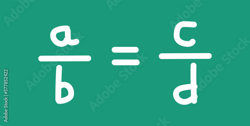 The proportion chart in mathematics.