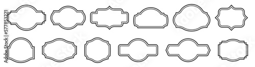 Frames vector decorative vintage set blank in white background 