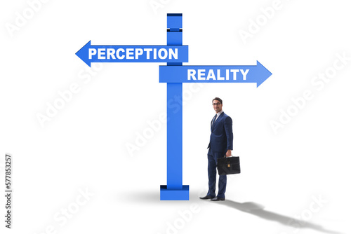 Obraz na płótnie Concept of choosing perception or reality w salonie