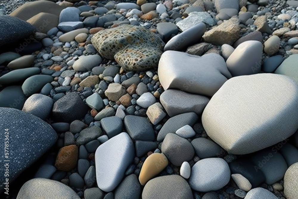 round natural stones. Generative AI round natural stones. Generative AI
