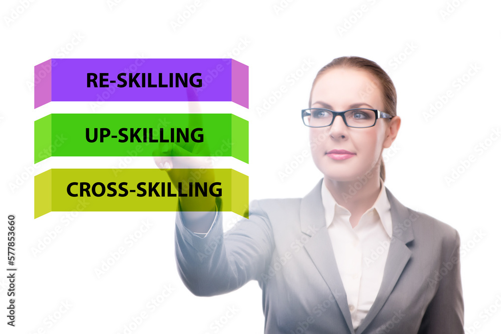 Re-skilling and upskilling in learning concept