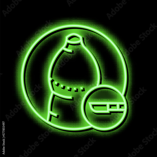 phimosis disease neon glow icon illustration
