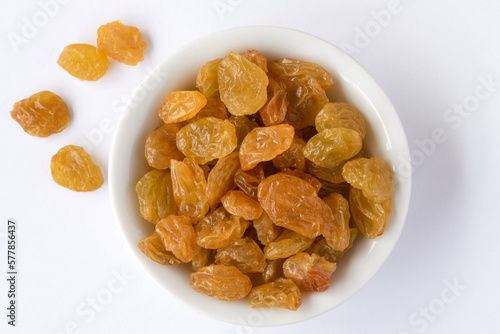Golden Raisins in a Heart Shape