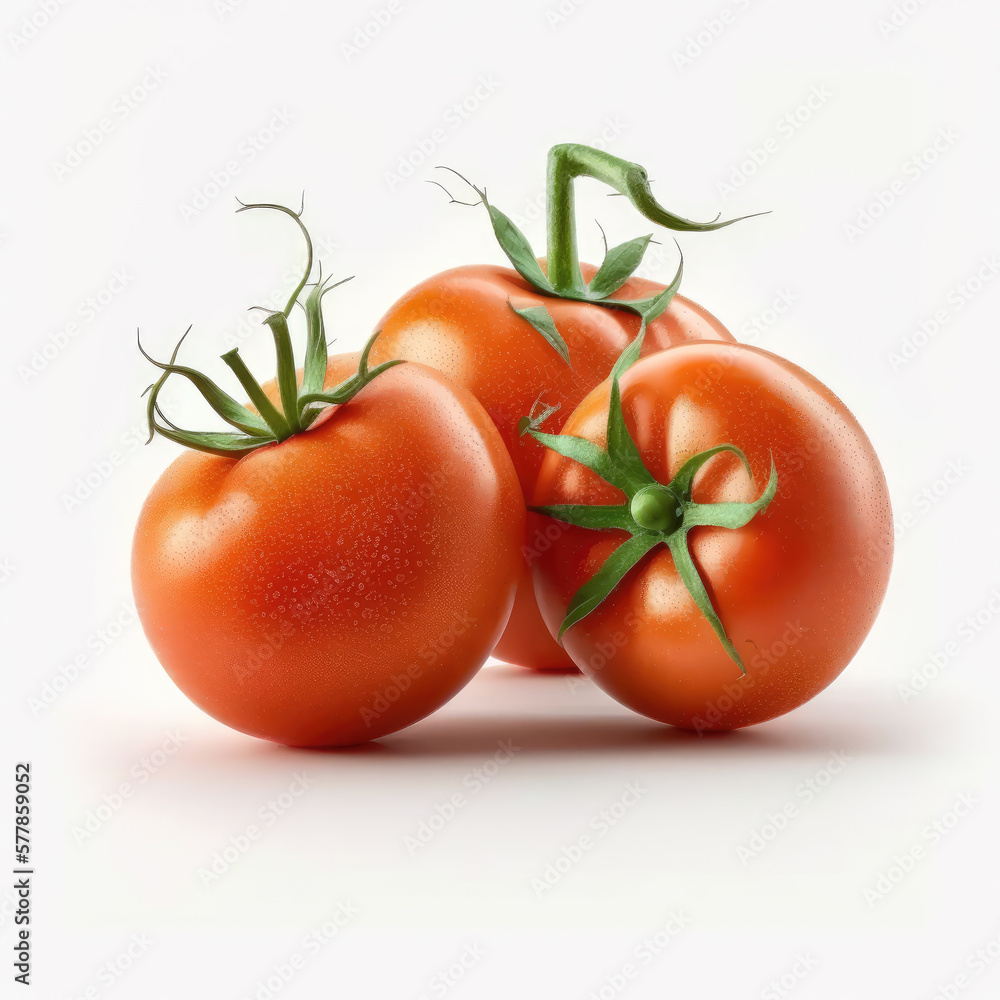 tomatoes isolated on a white background Generative AI tomatoes isolated on a white background Generative AI