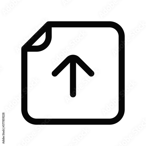 editable vector upload file icon. black, line style, transparent white background. part of a big icon set family. perfect for web and app interfaces, presentations, infographics, etc