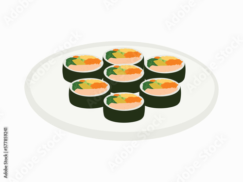 sushi on a plate