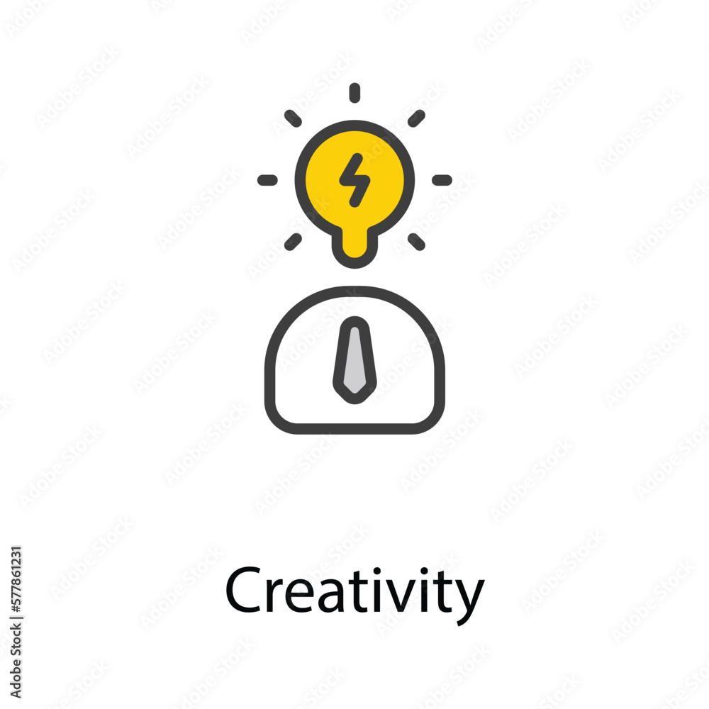 Creativity icon design stock illustration Creativity icon design stock illustration