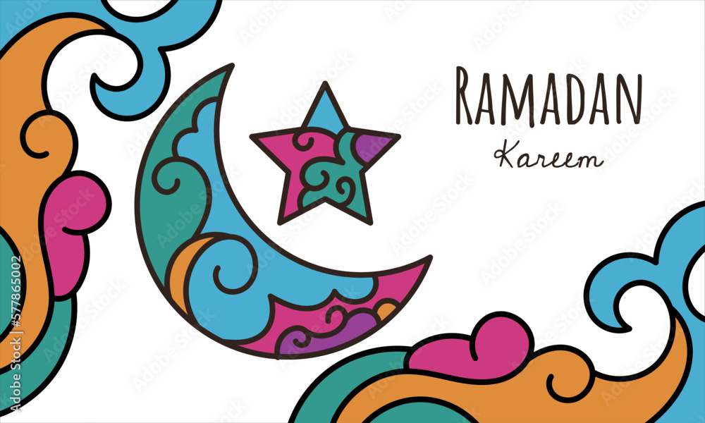Hand drawn ramadán background. - Vector. Hand drawn ramadán background. - Vector.
