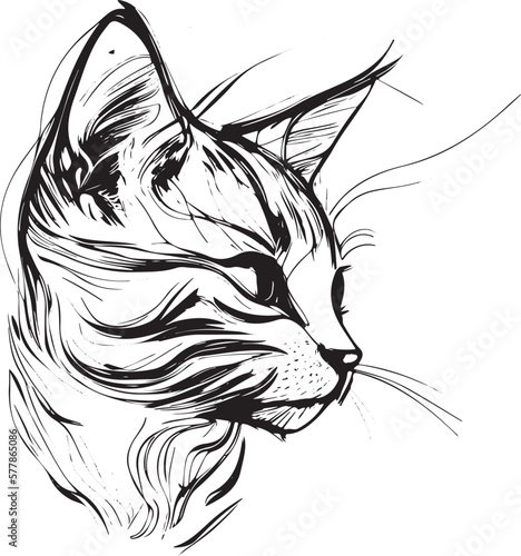 Vector art of a Cat Head