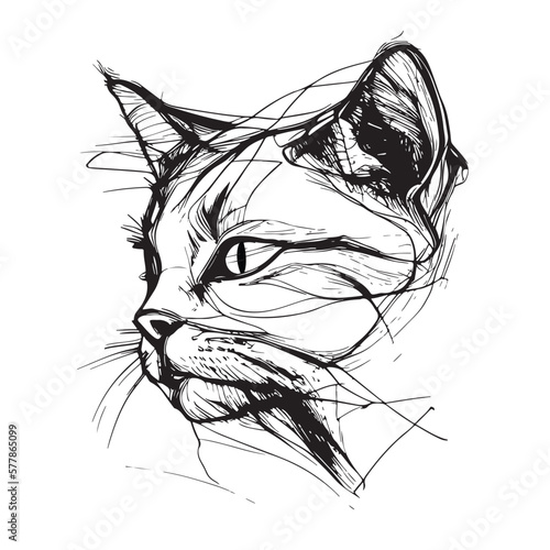 Vector art of a Cat Head
