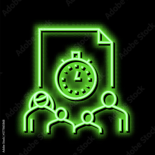 temporarily taken into foster care neon glow icon illustration