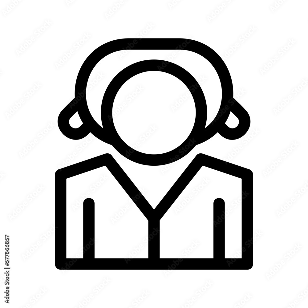 business woman icon or logo isolated sign symbol vector illustration - high quality black style vector icons
