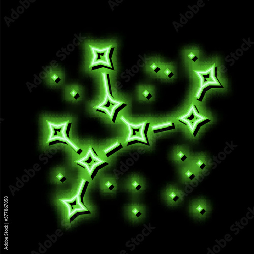 constellation astrological neon glow icon illustration