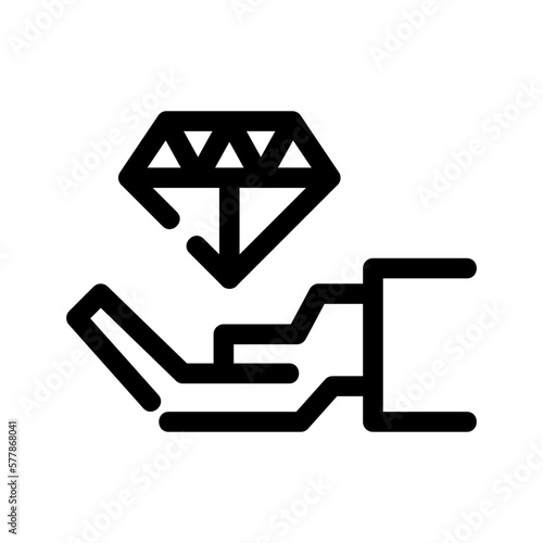 diamond icon or logo isolated sign symbol vector illustration - high quality black style vector icons
