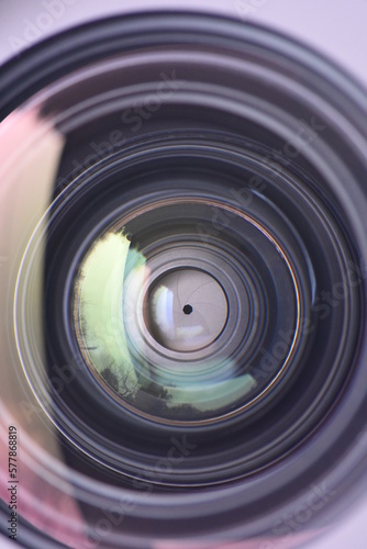 Close-up Camera photo lens. Zoom telephoto lens. 