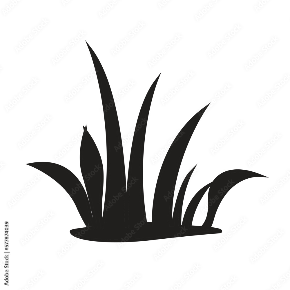 grass, icon, vector, template, illustration, design, collection,flat, style