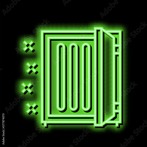 eczema treatment medical equipment neon glow icon illustration