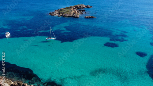 Best beaches in Mallorca  Balearic Islands. Turquoise crystal water .